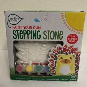 Creative Roots Paint Your Own Stepping Stone Hedgehog Ceramic Kit 7 Inch NEW